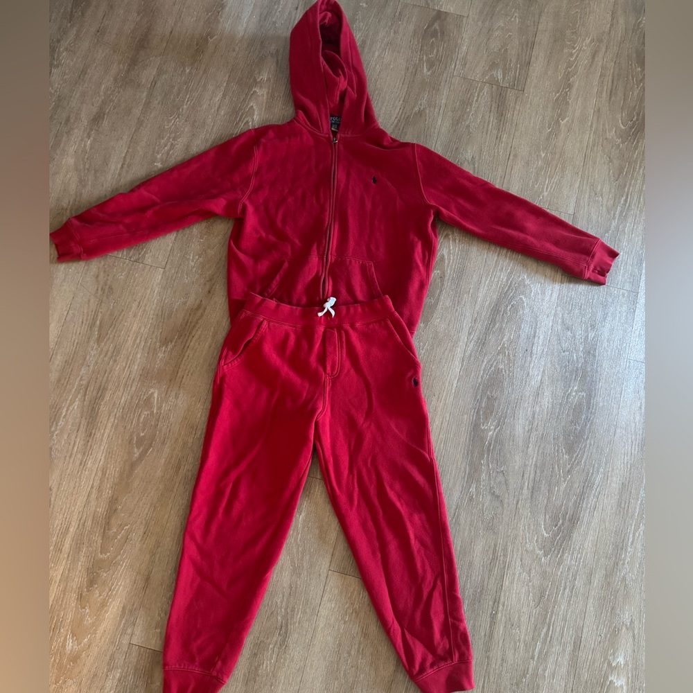 Pants n hoodie set Polo by Ralph Lauren Bold Red Knit